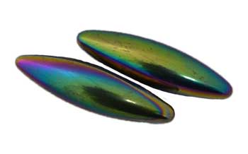 60mm Rainbow Magnetic Hematite Oval pair (image for) 60mm Rainbow Magnetic Hematite Oval pair