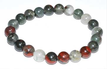 (image for) 8mm Bloodstone (Seftonite) bracelet - Click Image to Close