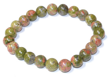 (image for) 8mm Unakite bracelet