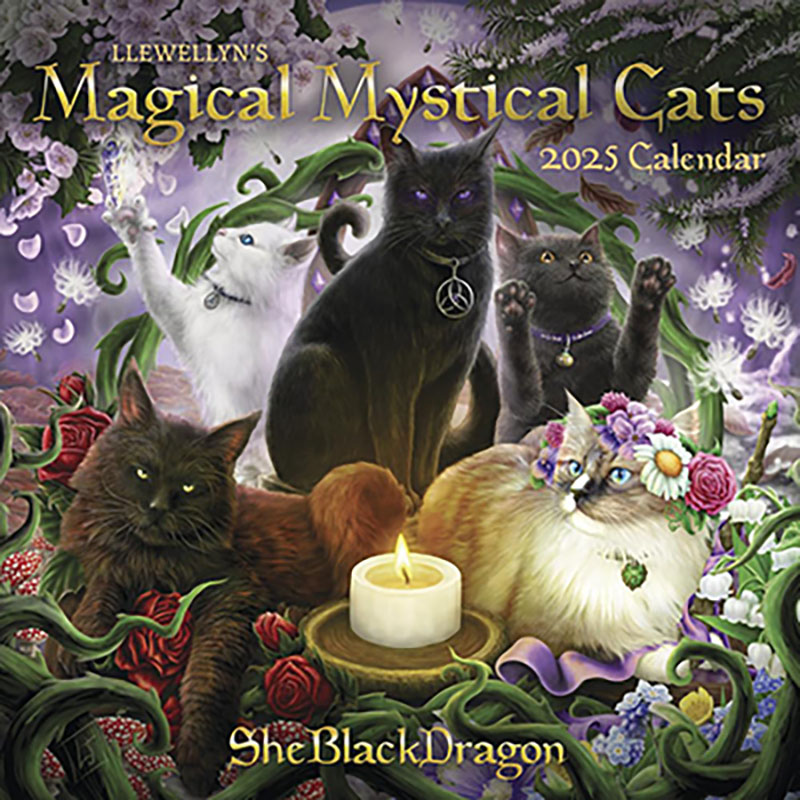 (image for) 2025 Magical Mystical Cats Calendar by Llewellyn