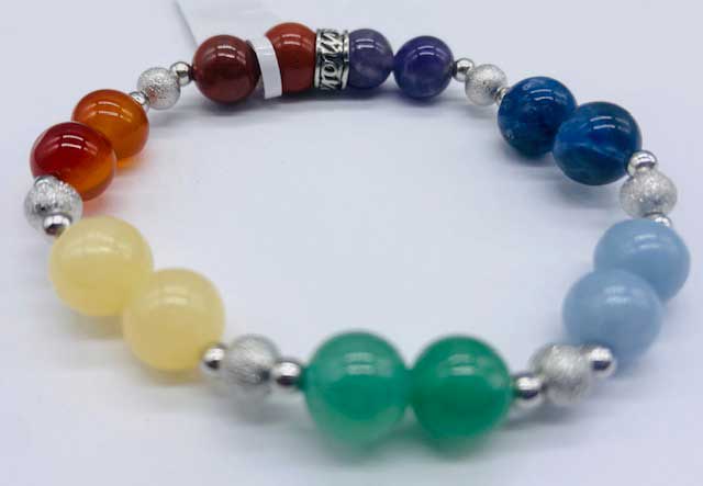 (image for) 8mm 7 Chakra W Bead bracelet