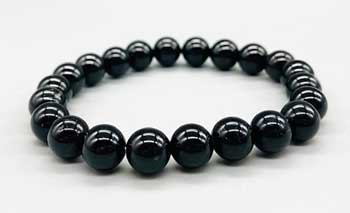 (image for) 8mm Black Tourmaline bracelet - Click Image to Close