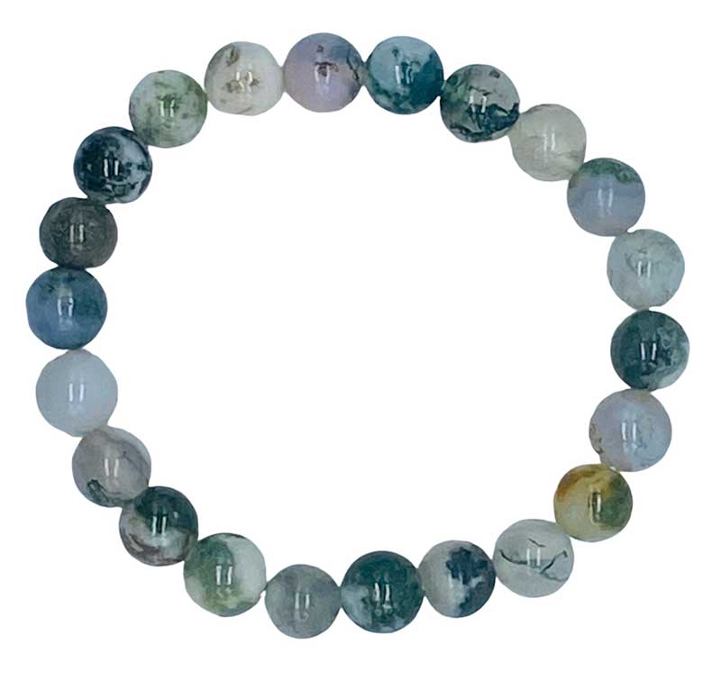 (image for) 8mm Moss Agate bracelet